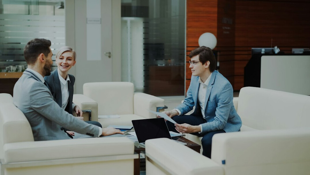 business meeting with charts