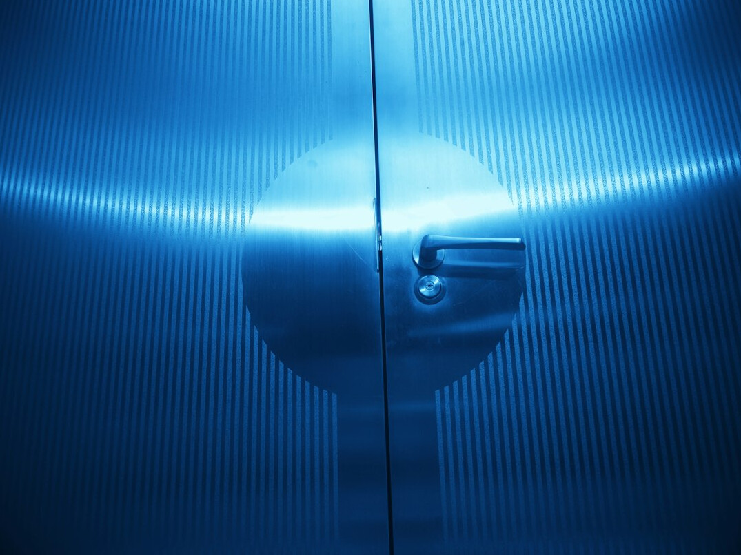 Glowing digital padlock symbolizing data security