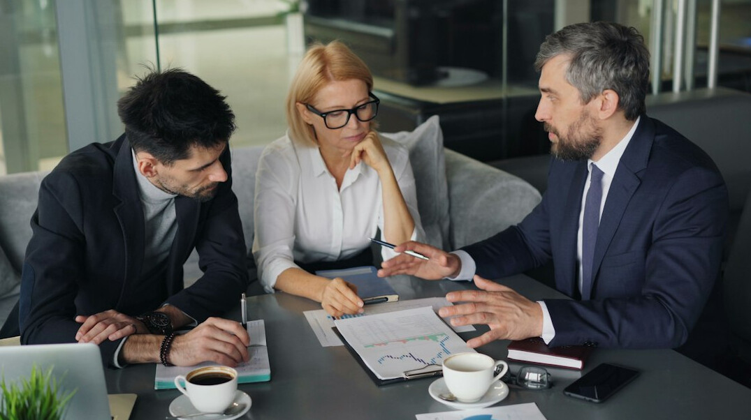 corporate team meeting